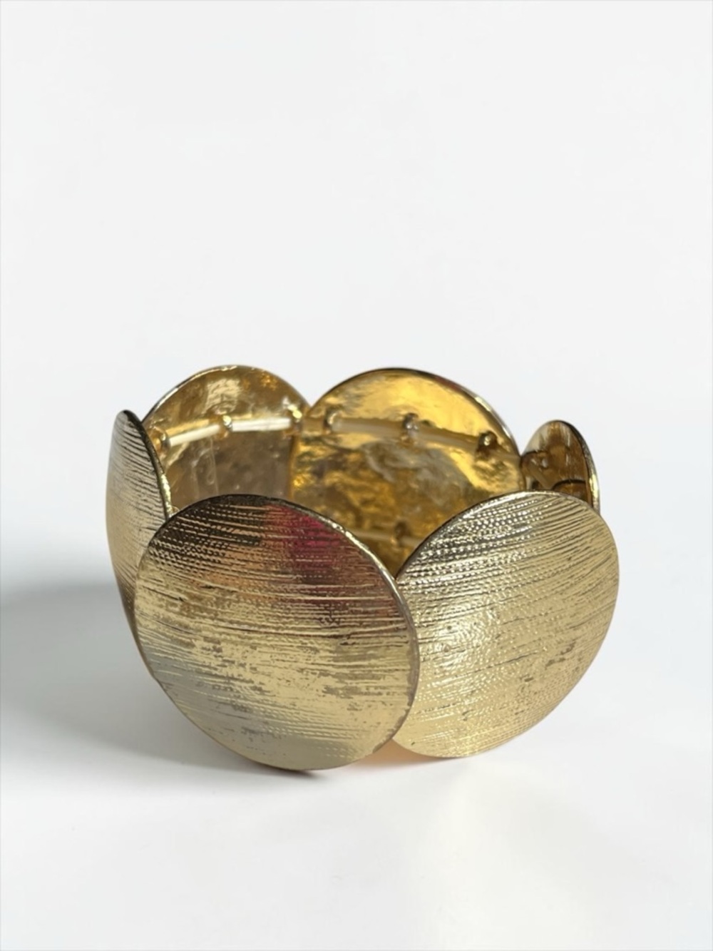 🍭5 for $20🍭 Chunky Gold Disk Stretch Bracelet CC